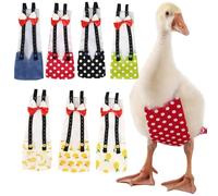 Juego de pañales reutilizables de pato y pañales de pollo, ropa de aves de corral lavable ajustable para patos bebés, gallinas, gansos, arnés de pañales para pájaros de interior resistente a fugas