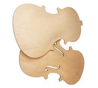 Juego de panel frontal y placa trasera para violín de madera maciza sin acabar, kit de fabricación de violín para tamaños 4/4, 3/4, 1/2, 1/4, 1/8, ideal para luthiers y reparación de violín (1/8)