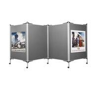 Juego de paneles para presentaciones móviles magnetoplan, 4 paneles para alfileres, 5 columnas