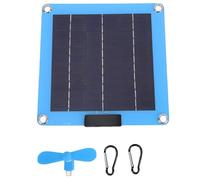 Juego de paneles solares para teléfono con salida USB y ventilador pequeño, energía de respaldo liviana para actividades aire y viajes Sendero de respaldo para teléfono con energía solar