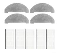 Juego de paños para trapeador con filtro de cepillo lateral principal, accesorios de repuesto para aspiradora ForHoniture para Q6 Pro y L6 Pro (9 piezas)