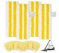 Juego de paños universales para limpiador de vapor Karcher SC 2/3/4/5, con 4 paños de suelo y 2 revestimientos, sistema de , lavable