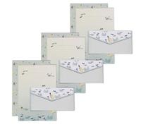 Juego de papel de papelería de flores que incluye 10 cartas de papel (hojas rayadas), 10 sobres a juego para escribir cartas, papelería con marco verde