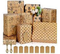 Juego de papel de regalo Papel de regalo ecol gico Hojas dobladas Regalo de cumplea os