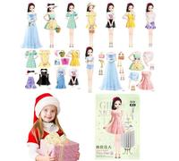 Juego de papel de vestir magnético diseñado con amor, juego de vestir, tarjetas de ropa motivadora, elementos magnéticos robustos, juego de actividad ideal, fortalece la imaginación, indid