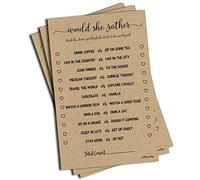 Juego de papel Kraft (50 hojas) rústico para despedida de soltera o fiesta de despedida de soltera, ensayo de compromiso impreso (hojas de tamaño grande)