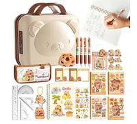 Juego de Papelería Adorable - Kit de Notas Adhesivas y Bolígrafos con - Material Escolar Bonito y Divertido,Para Estudiantes De Primaria Secundaria Y Hogar