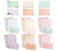 Juego de Papeles de Carta con Sobre - 36 Piezas Papel de Carta 18 sobres | 6 Estilos Juego de Papel de Carta Con Diseño Único de Flores y Animales para Tarjetas de Invitación de Felicitación