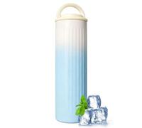 Juego De Paquetes De Escarcha Portátiles: Tubos De Gel Frío Recargables, Recipientes De Enfriamiento A Prueba De Fugas, Botellas Térmicas Estilo Bebida | Protección Contra El Calor Viaje De Vacaciones