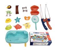 Juego de para - Juguetes educativos magnéticos de Pato con 2 Cañas de Pescar | Juego de Captura de Peces | para Aprendizaje Jardín de la Casa Viaje Piscina al Aire Libre