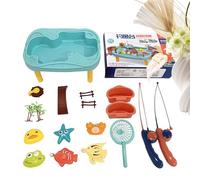 Juego de para - Juguetes educativos magnéticos de Pato con 2 cañas de Pescar | Juegos educativos | para el Aprendizaje de jardín de Infantes jardín de casa de Viaje Piscina al Aire Libre