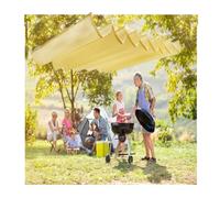 Juego de parasol retráctil impermeable para patio, jardín, cenador al aire libre, protección UV, ajustable, fácil de instalar, soluciones de sombra al aire libre