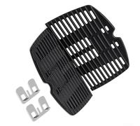 Juego de parrilla de hierro fundido para parrillas Weber Q100, Q1000 y Q1200 - 43 x 32 cm, 2 piezas de repuesto de alta resistencia con rejilla de cocción superior