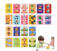 Juego de Partidos de Aprendizaje para niños: una Tarjeta de Impulso de concentración con desafíos Atractivos de la Diferencia, el Juguete del Constructor de Habilidades cognitivas para la práctica de