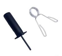 Juego de pasadores de peso para equipo de gimnasio con construcción de acero y clip circular para una carga segura de peso y durabilidad a largo plazo (10 x 80 mm)