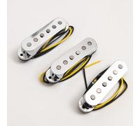 Juego de pastillas Alnico de 5 bobinas individuales para Fender ST SSS Guitar Alnico 5, cubiertas cromadas, tono vintage, cuello/medio/puente, actualización para guitarras de estilo Strat