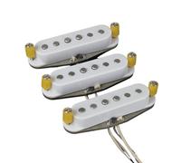 Juego de pastillas de bobina simple Alnico 5 de cuerda manual con tono blues y rock, pastilla vintage ST SSS for guitarra eléctrica.(White Set)