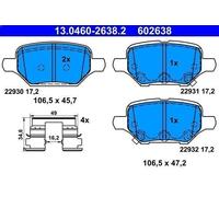 Juego de pastillas de freno ATE 13.0460-2638.2 para CHEVROLET TRAX 1.6 2014-2015