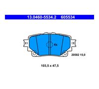 Juego de pastillas de freno ATE 13.0460-5534.2
