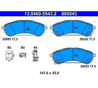 Juego de pastillas de freno ATE 13.0460-5543.2 para FORD RANGER (TKE) 2 2019-