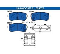 Juego de pastillas de freno ATE 13.0460-5572.2 para HYUNDAI ix35 Van 2 2009-2015