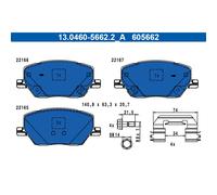 Pastillas de freno 13.0460-5662.2 ATE para JEEP FIAT