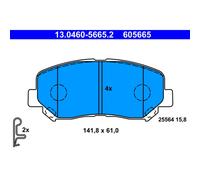 Juego de pastillas de freno ATE 13.0460-5665.2, delante
