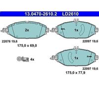 Juego de pastillas de freno ATE 13.0470-2610.2 para CLASE E (W213) 2 2021-2023