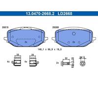 Juego de pastillas de freno ATE 13.0470-2668.2 para GRANDLAND X Van 2 2017-