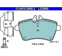 Juego de pastillas de freno ATE 13.0470-2885.2 para CLASE A (W169) 1.5 2004-2012