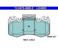 Juego de pastillas de freno ATE 13.0470-4885.2 para RANGE ROVER IV 3 2015-2021