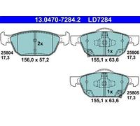 Juego de pastillas de freno ATE 13.0470-7284.2 para CIVIC IX (FK) 1.4 2012-2016