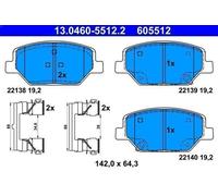 Juego de pastillas de freno ATE para OPEL INSIGNIA B Grand Sport (Z18) 2 2017-