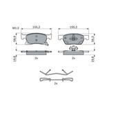 BOSCH 0 986 424 332 Juego de pastillas de freno para OPEL ASTRA K Kasten/Kombi