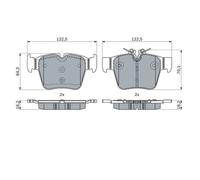 Juego de pastillas de freno BOSCH 0 986 424 334, atrás