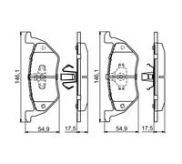 Juego de pastillas de freno BOSCH 0 986 494 683, atrás