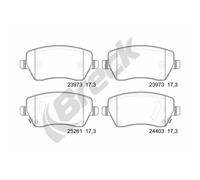 Pastillas de freno 24403 00 702 00 BRECK para NISSAN MICRA IV NOTE MICRA V
