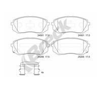 Juego de pastillas de freno BRECK 25205 00 701 00, delante