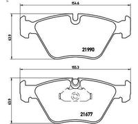 Juego de pastillas de freno BREMBO P 06 065 para BMW 5 (E39) 2 2000-2003