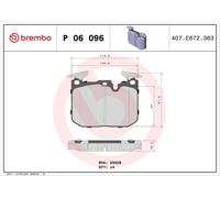 Juego de pastillas de freno BREMBO P 06 096X para BMW 1 (F21) 1.5 2015-2019