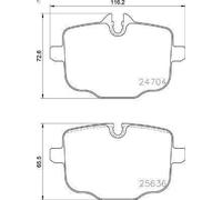 Juego de pastillas de freno BREMBO P 06 101 para BMW 5 (F10) 3 2011-2016