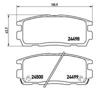 Juego de pastillas de freno BREMBO P 10 004, atrás