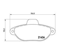 Juego de pastillas de freno BREMBO P 23 096, delante