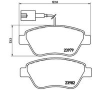 Juego de pastillas de freno BREMBO P 23 108, delante