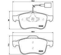 Juego de pastillas de freno BREMBO P 23 132, delante