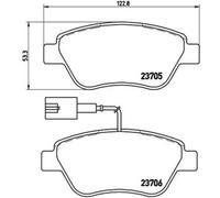 Juego de pastillas de freno BREMBO P 23 141, delante