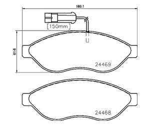 Juego de pastillas de freno BREMBO P 23 143, delante