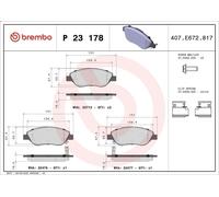 Juego de pastillas de freno BREMBO P 23 178 para TIPO Sedán 1.6 2015-2020