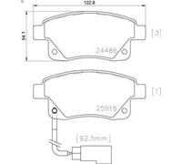 Juego de pastillas de freno BREMBO P 24 066 para TRANSIT Autobús 2.2 2006-2014
