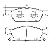Juego de pastillas de freno BREMBO P 24 188, delante